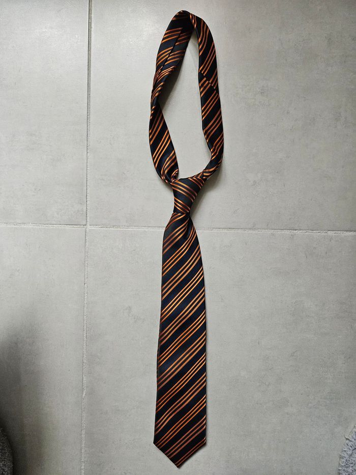 Cravate noire et orange Marco Verro - photo numéro 4