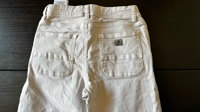 Jeans gris clair crème 11 ans - photo numéro 3