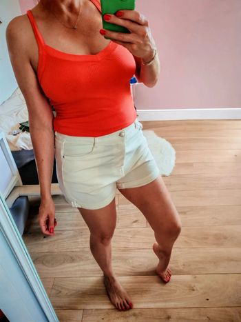 Haut corail orangé camaïeu 38