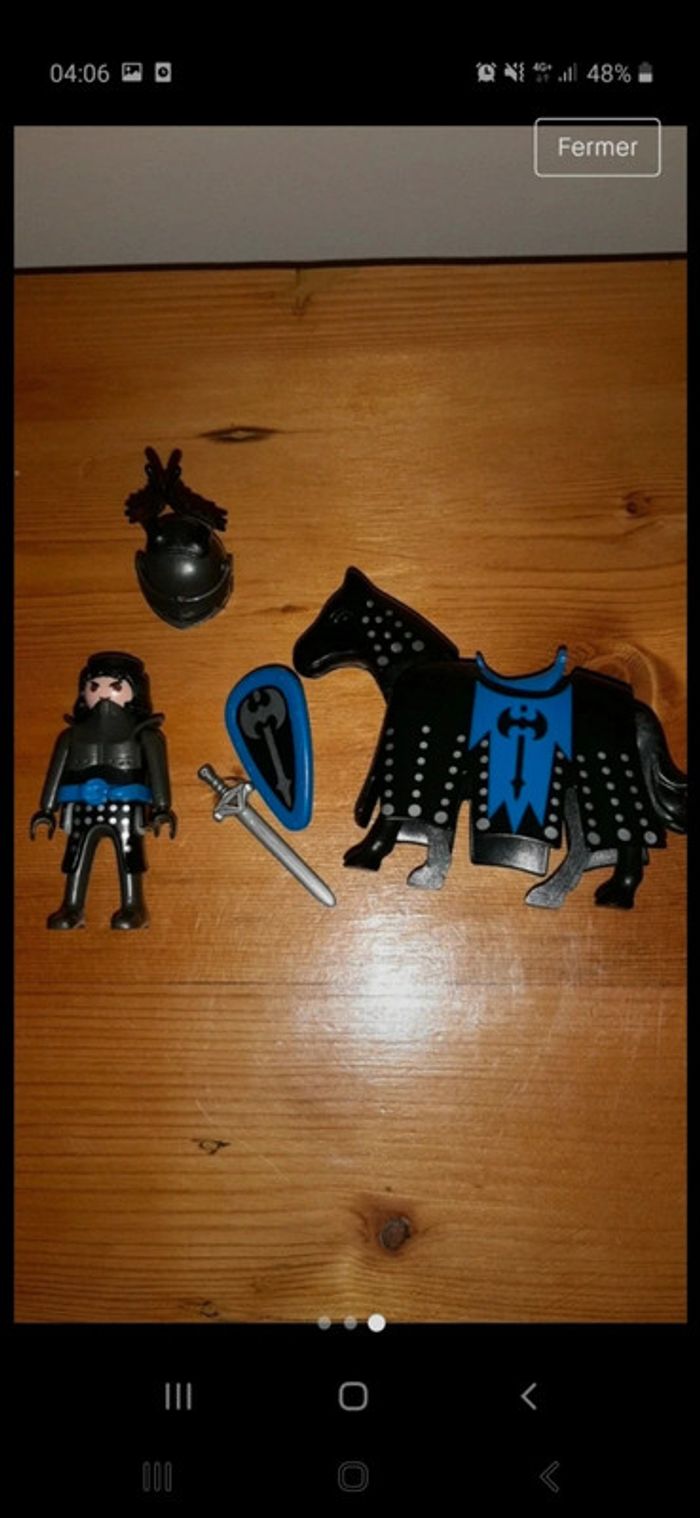 Playmobil chevalier bleu - photo numéro 3