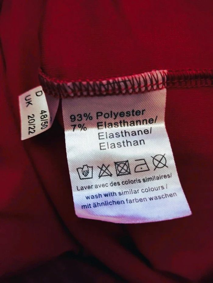 Tunique bordeaux noir avec décorations broderies 50/52 - photo numéro 6