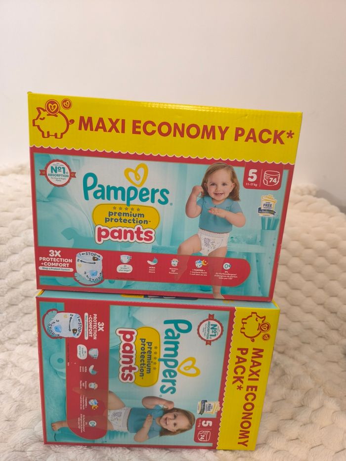 Pampers premium pants T5 - 2*74 couches culottes