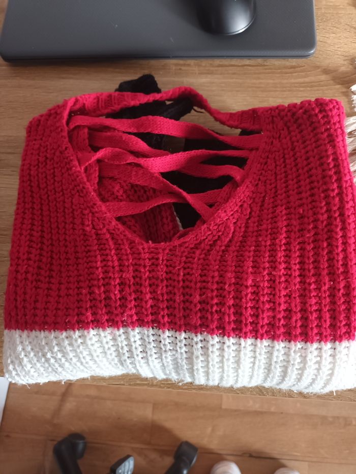 Joli pull femme tricolore - photo numéro 3