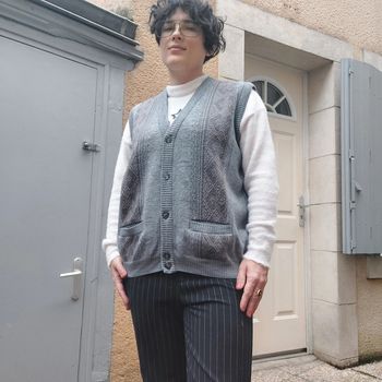 Superbe gilet Vintage sans manches pour L/XL