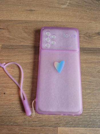 Coque A52s "love " avec cordon
