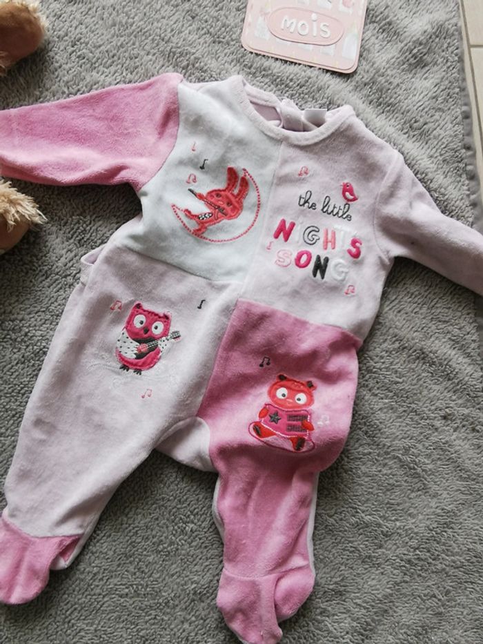 Lot 3 Pyjamas polaire Tex 1mois - photo numéro 2