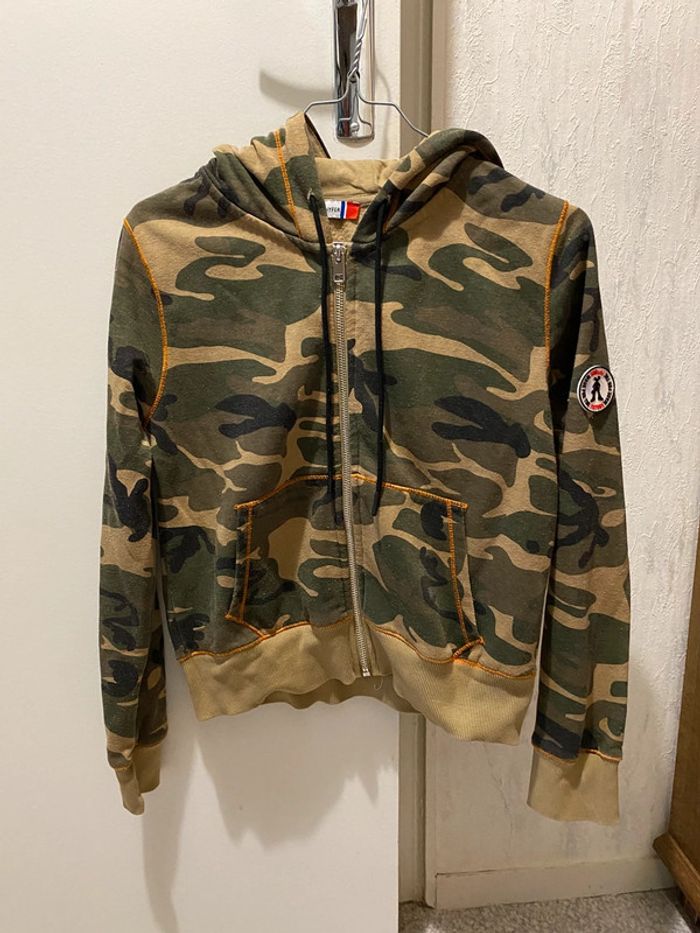 Gilet sweat a capuche camouflage