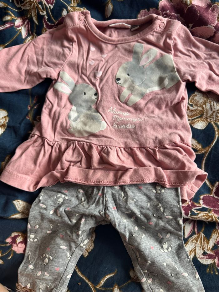 🐰 Adorable tenue bébé – Taille 3 mois – Motif petit lapin