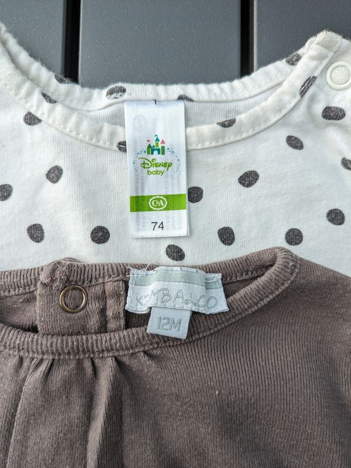 Lot 4 T shirts fille 12 mois/1 an - photo numéro 3