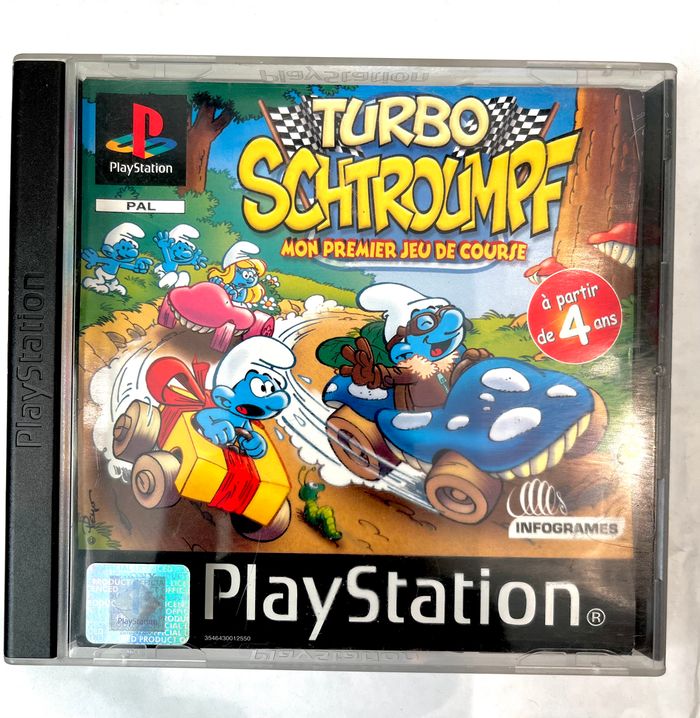 Turbo shtroumpf mon premier jeu de course pour Playstation