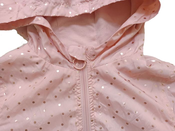 Coupe vent rose et pastilles scintillantes à capuche. Veste légère. In Extenso. Taille 5 ans - photo numéro 2