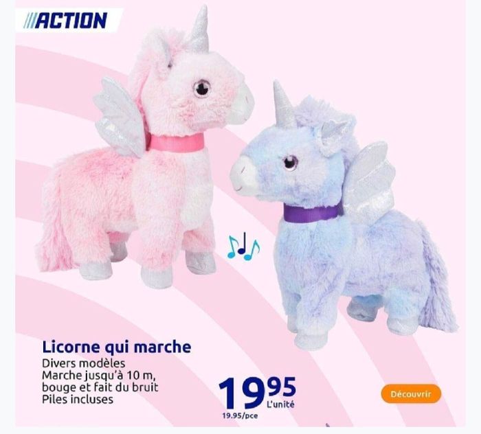 Peluche licorne qui marche - photo numéro 8