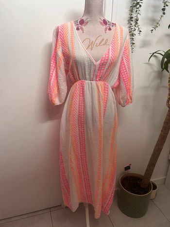 Robe longue en gaze de coton neuve