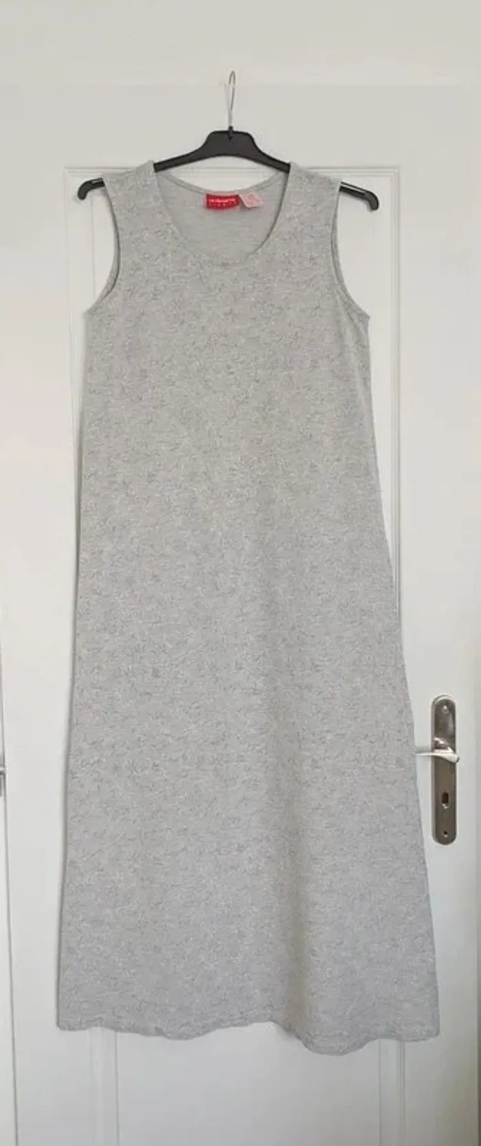 Robe longue grise à fleurs - Liz Claiborne - taille M