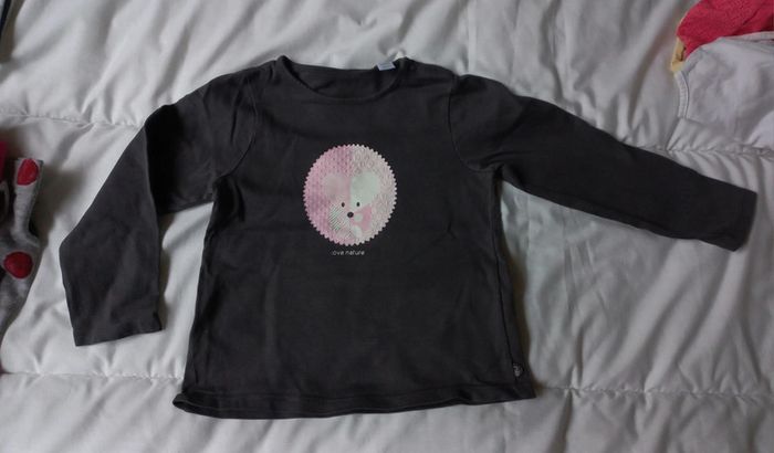 T-shirt gris hérisson rose - photo numéro 2