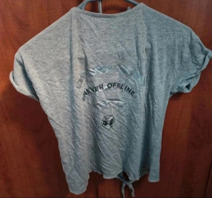 T-shirt court alien gris et argenté taille 12ans - photo numéro 4
