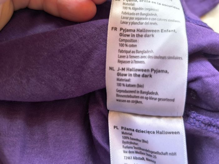 Pyjama 2 pièces manches longues halloween 8 ans - photo numéro 5