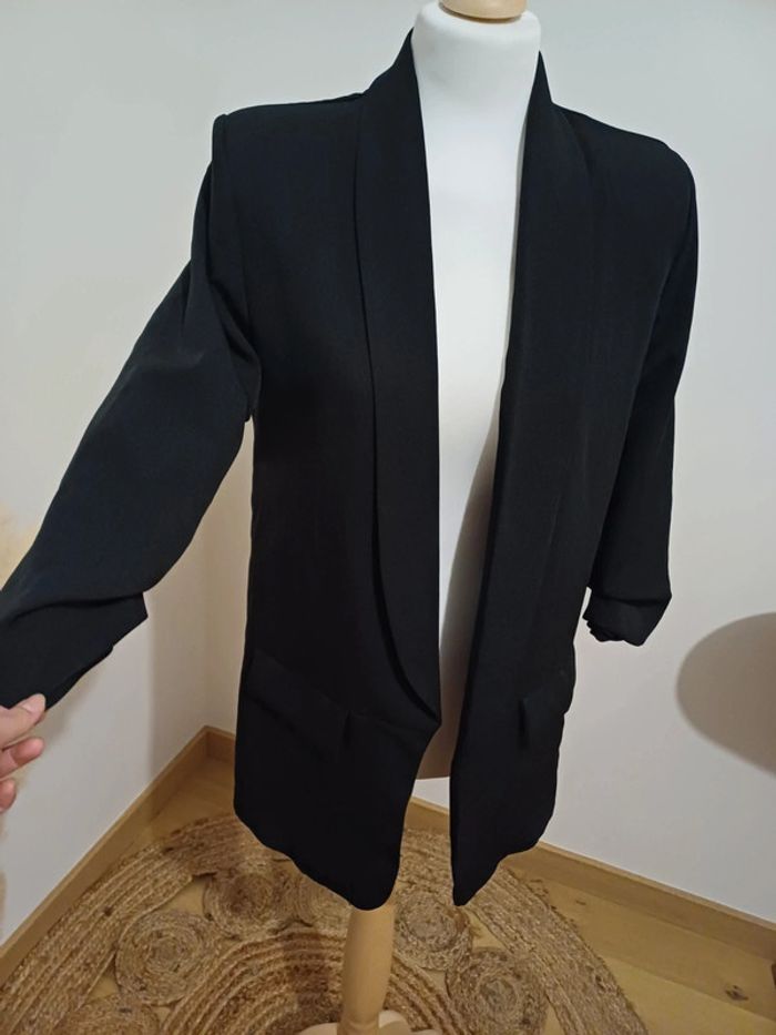 Blazer noir long neuf Laura & Laurent taille S/M 36/38 - photo numéro 6