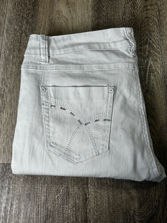 Jeans femme xl blanc