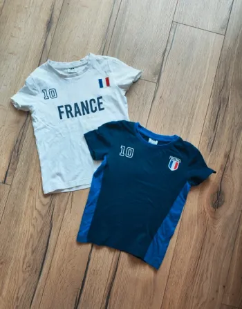 Lots de deux t-shirts foot