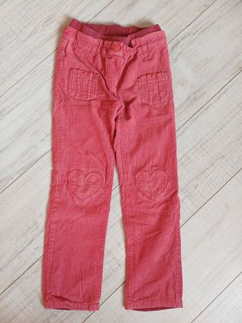 Pantalon velours vieux rose en 7 ans
