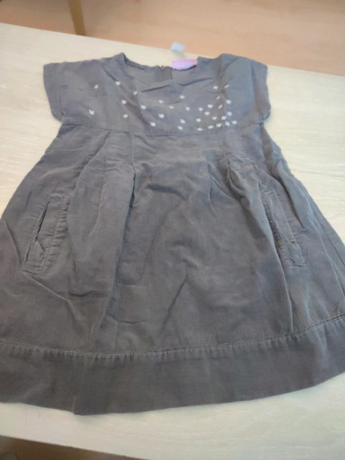 Robe grise velours nky 4 ans - photo numéro 2