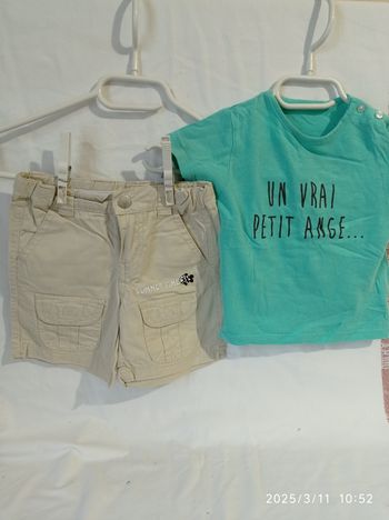 short et tee shirt kiabi 9 mois ref 70 D3
