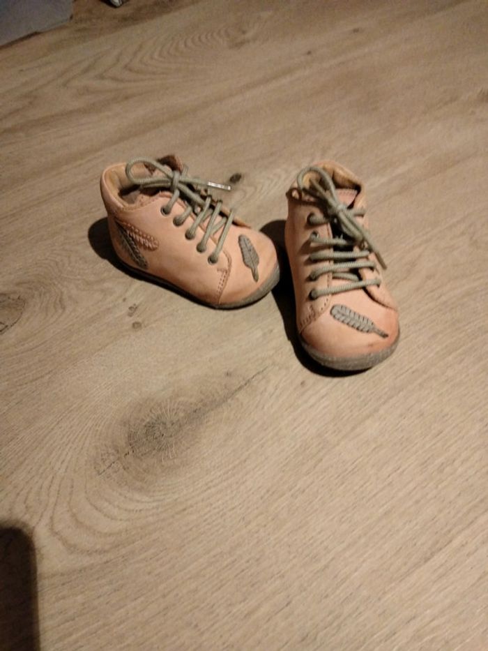 Chaussures bébé rose et marron