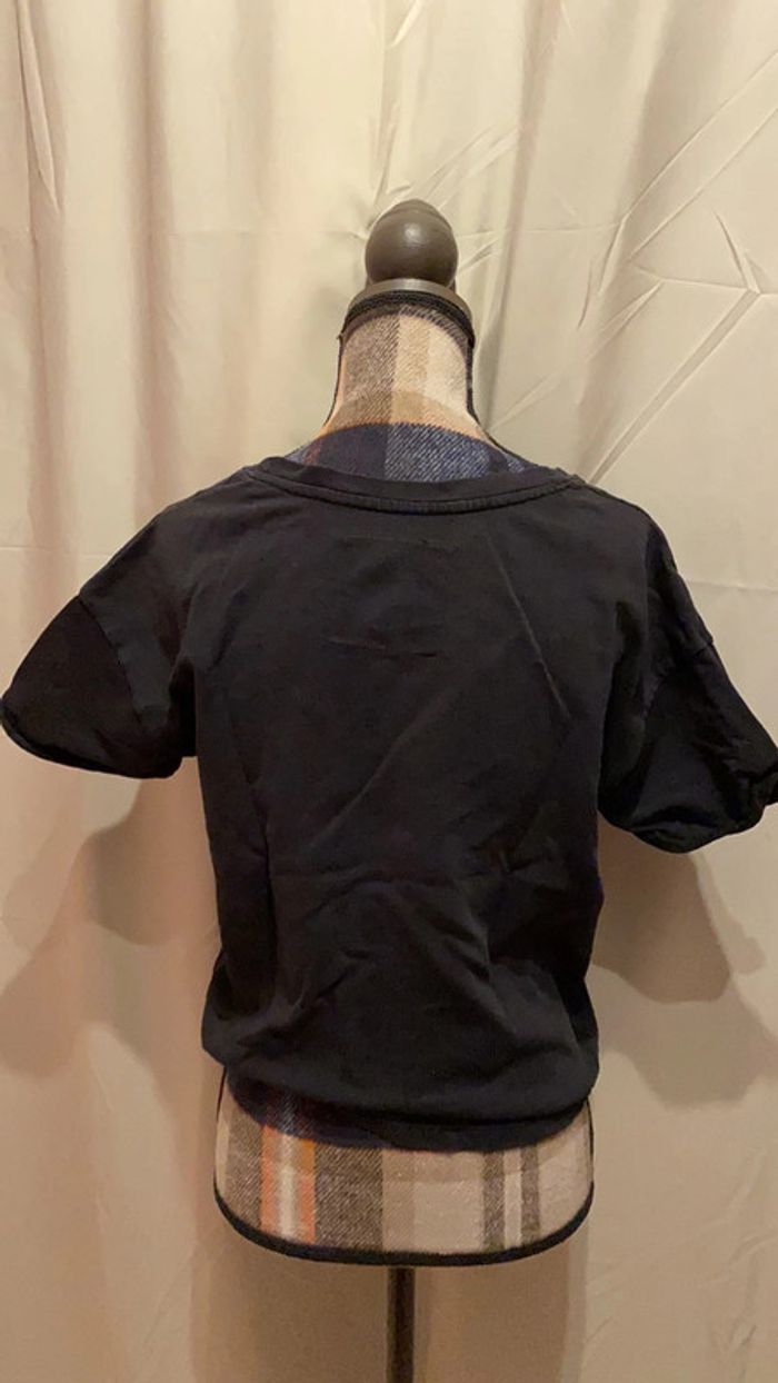 14 ans - cache cache tee shirt noir et blanc large - photo numéro 3