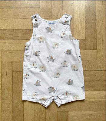 Combishort blanc imprimé Jacadi