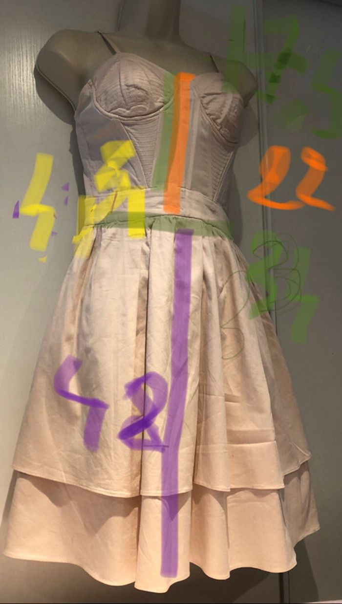 Robe rose poudré Naf-Naf taille 34 style vintage - photo numéro 5