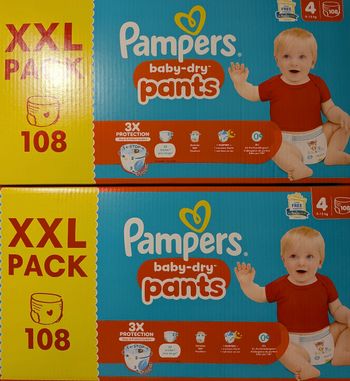 216 couches Pampers baby-dry pants taille 4