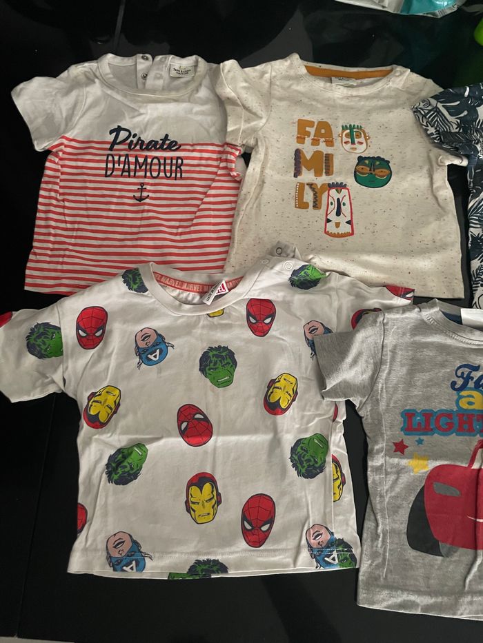Lot de 5 t-shirts 9mois - photo numéro 2