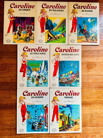 Lot vintage de 7 ouvrages Caroline livres bd blancs Grands albums Hachette