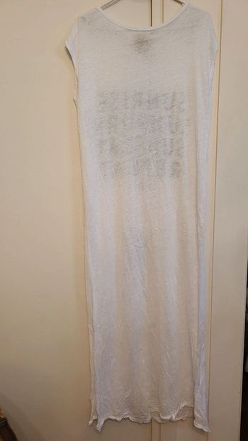 Robe longue blanche en lin