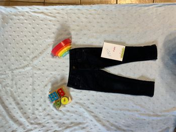 pantalon en velours bleu marine taille élastique 4 ans m&co kids