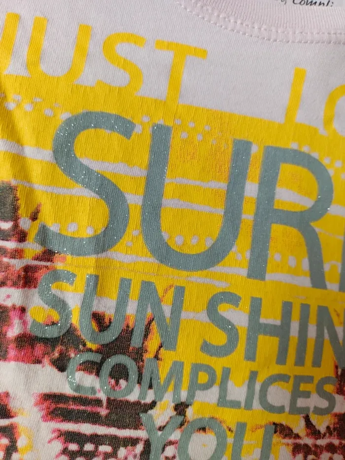 T-shirt rose 5 ans surf sun shine complices - photo numéro 2