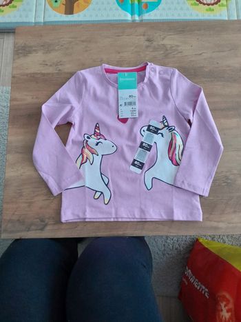 T-shirt ML licorne 12mois