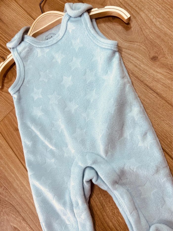 Taille 1 mois pyjama polaire garçon TAO bleu clair * étoiles * 💙 - photo numéro 2