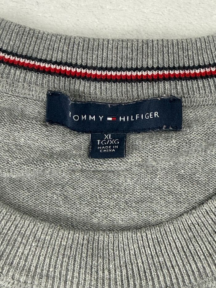 Pull gris Tommy Hilfiger pour homme Logo Tommy Taille XL SMO1525 - photo numéro 9
