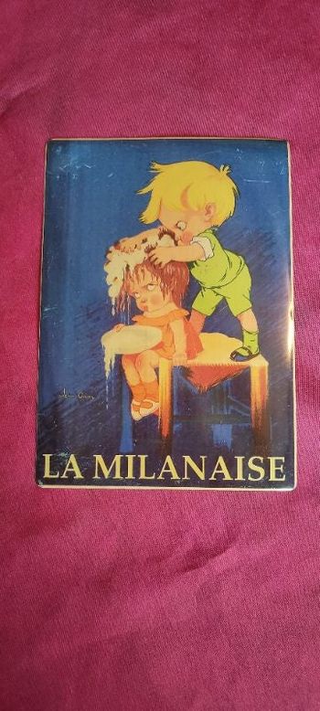 Plaque publicitaire la milanaise