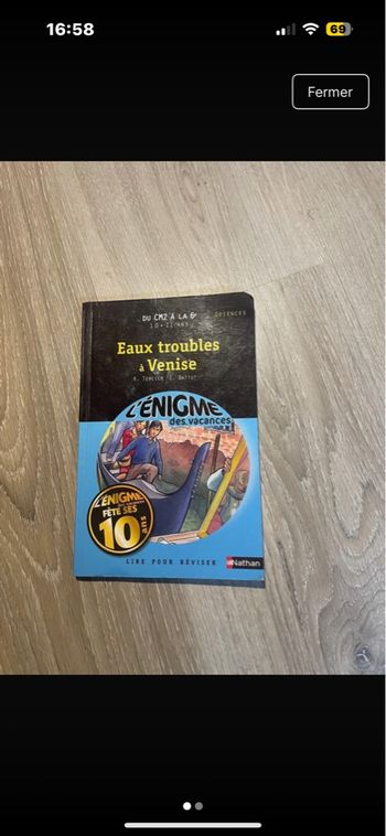Livre « eaux troubles à Venise »