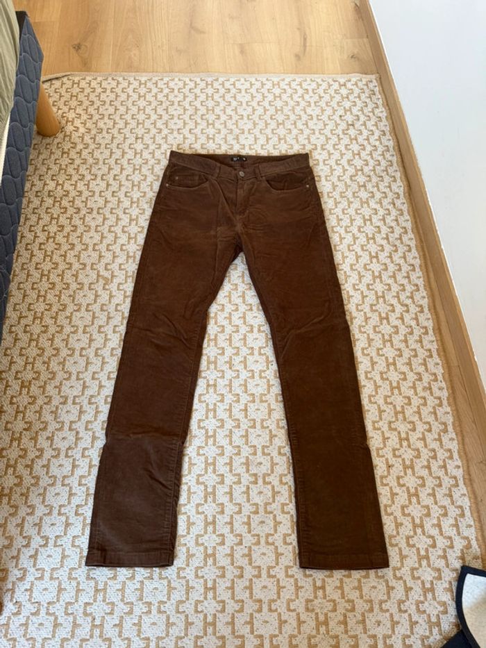 Pantalon marron style velours Tex