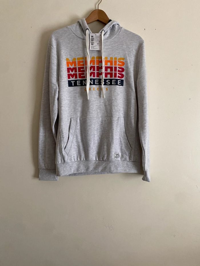 Sweat à capuche gris memphis - photo numéro 2