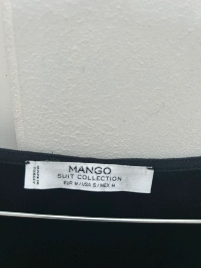 Petite robe noir et vert au col - mango - taille M - photo numéro 3