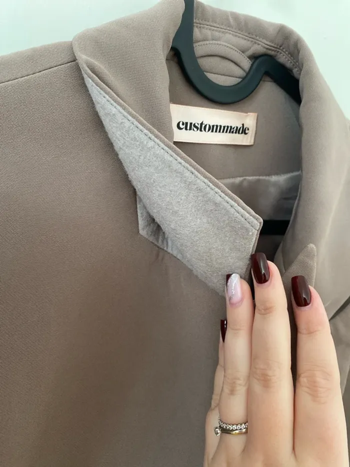 Blazer taupe à épaulettes Custommade - photo numéro 6
