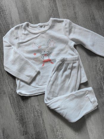Pyjama velours doux 🐰 18m