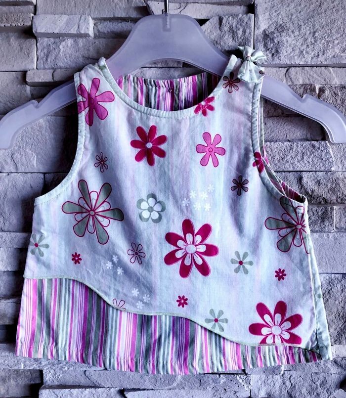 KITIWATT - ENSEMBLE 3P BÉBÉ FILLE VOLANTS, NOEUDS ET MOTIF FLEURS & RAYURES 6M - photo numéro 4