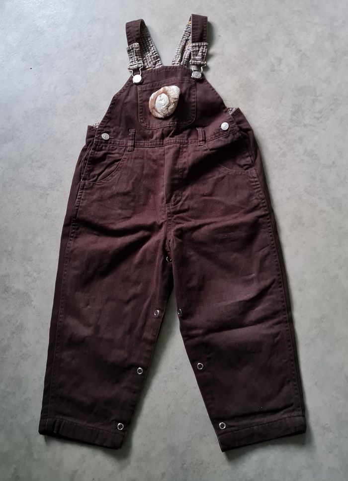 salopette marron vintage Kiabi garçon 2/3 ans - photo numéro 4