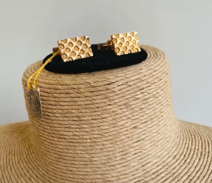 🔥 Boutons de manchettes chic vintage . Neuf. Plaqué or. - photo numéro 9